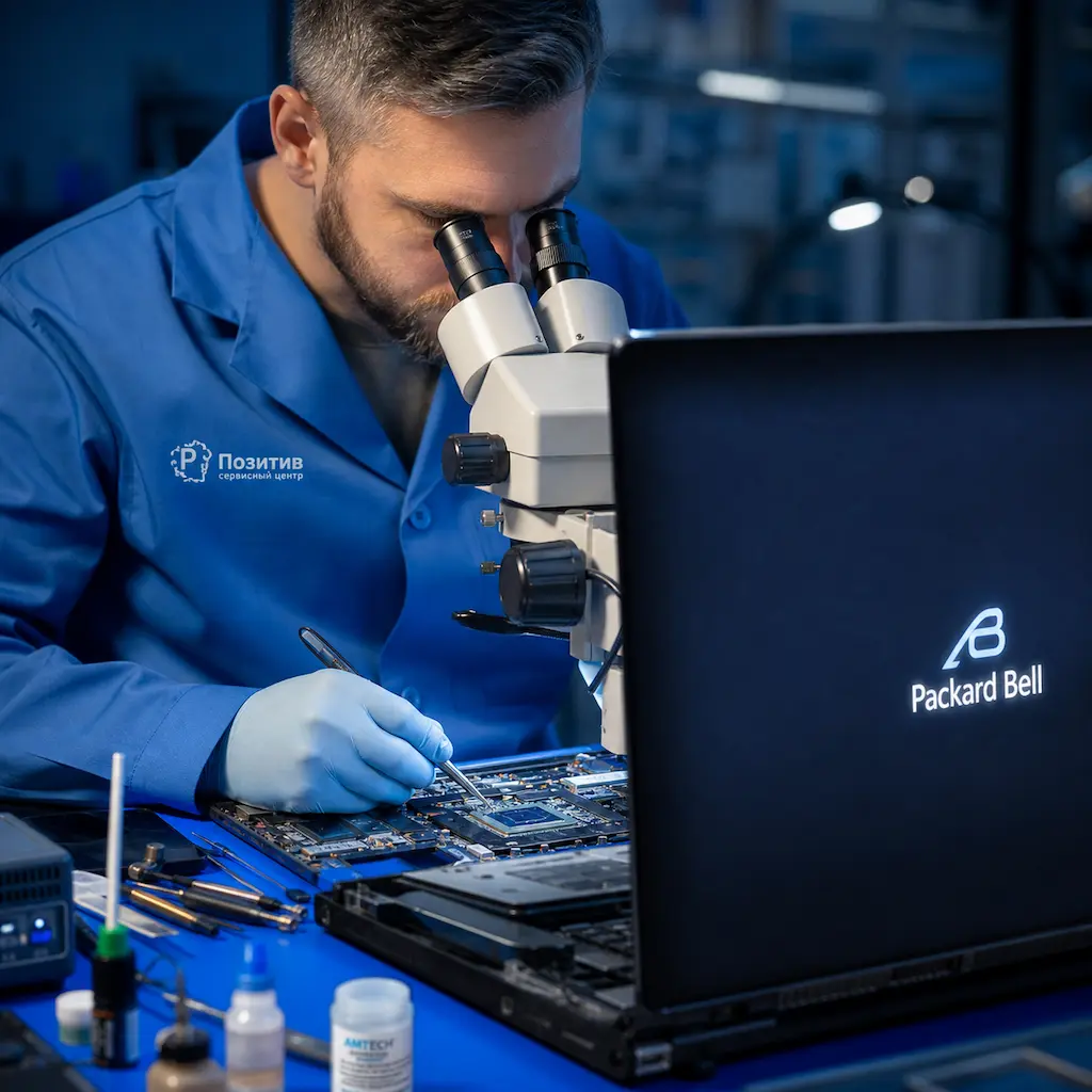 Замена видеокарты ноутбука Packard Bell в Таганроге