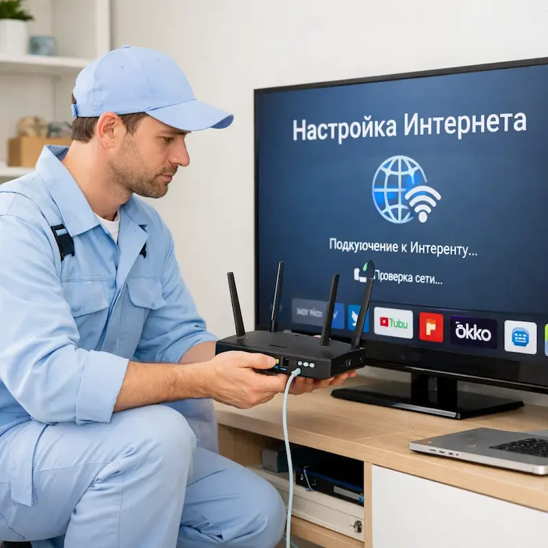 Настройка интернета на телевизоре в Таганроге