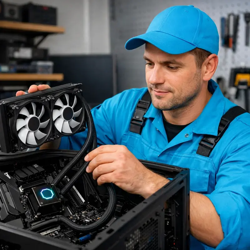 Установка водяного охлаждения на компьютер в Таганроге