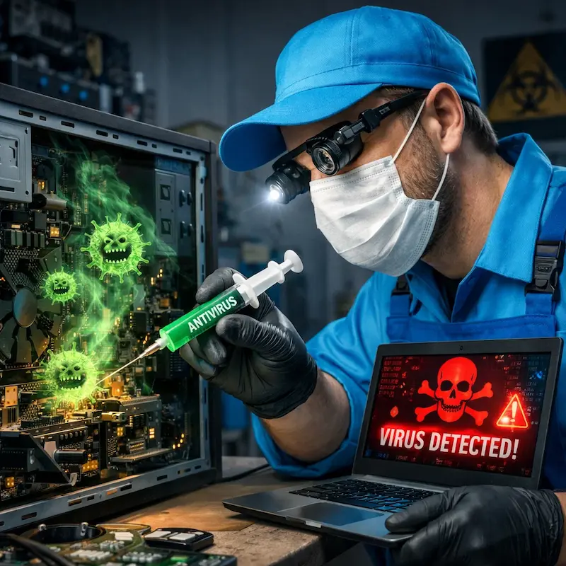 Лечение компьютера от вирусов в Таганроге на дому